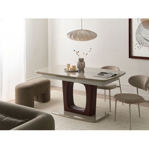 Table De Salle à Manger Extensible Berrigan Beige Clair 160/200 Cm 90 Cm
