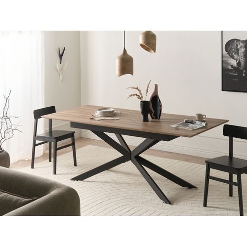 Table De Repas Finley Chêne Clair 160/200 Cm 90 Cm