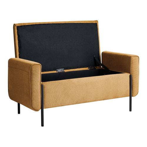 Banc De Rangement Lewes Tissu Moutarde