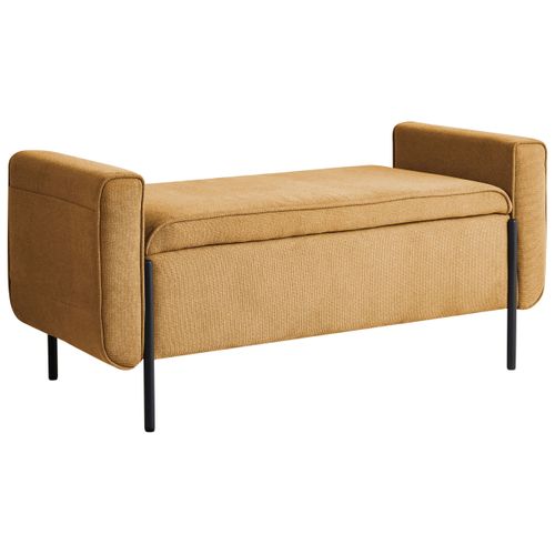 Banc De Rangement Lewes Tissu Moutarde