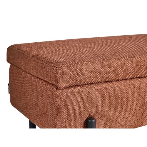 Banc De Rangement Solvang Tissu Marron Doré