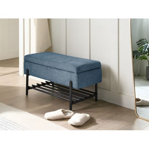Banc De Rangement Solvang Tissu Bleu