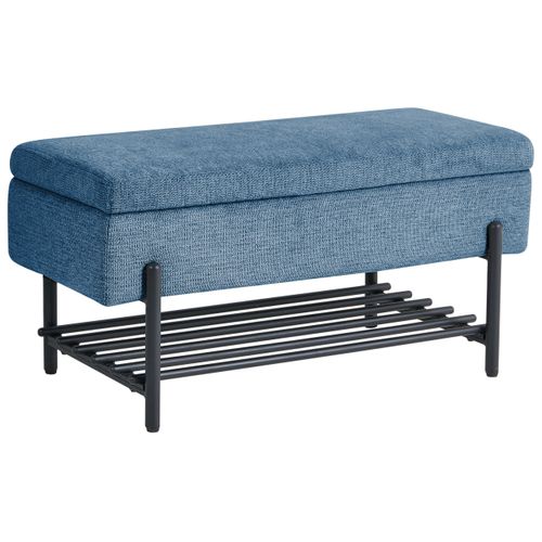 Banc De Rangement Solvang Tissu Bleu