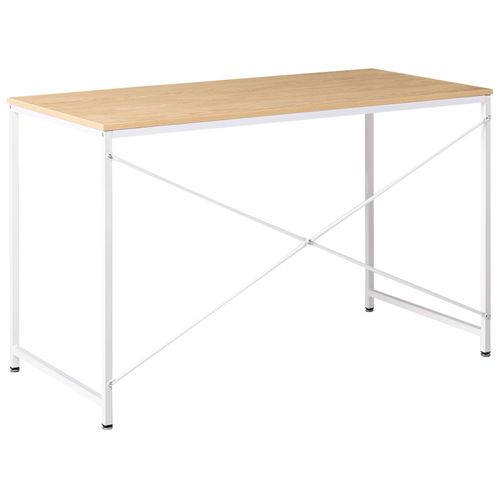 Table De Bureau Andaste Marron Clair/blanc 120 Cm 60 Cm