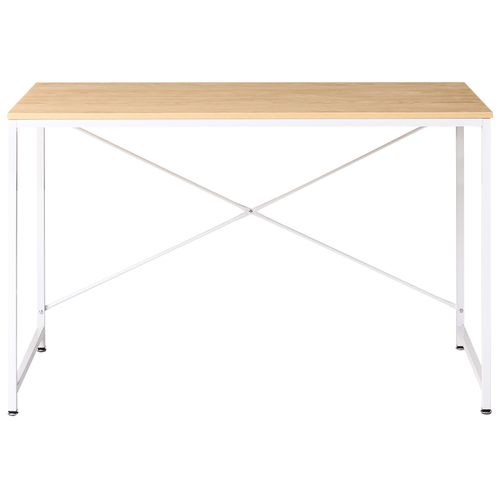 Table De Bureau Andaste Marron Clair/blanc 120 Cm 60 Cm