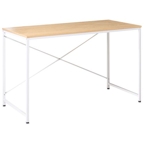 Table De Bureau Andaste Marron Clair/blanc 120 Cm 60 Cm
