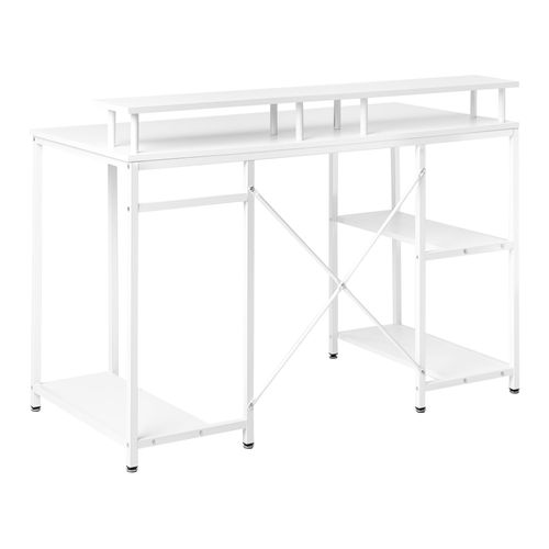Table De Bureau Caddo Blanc 120 Cm 60 Cm Avec Étagères