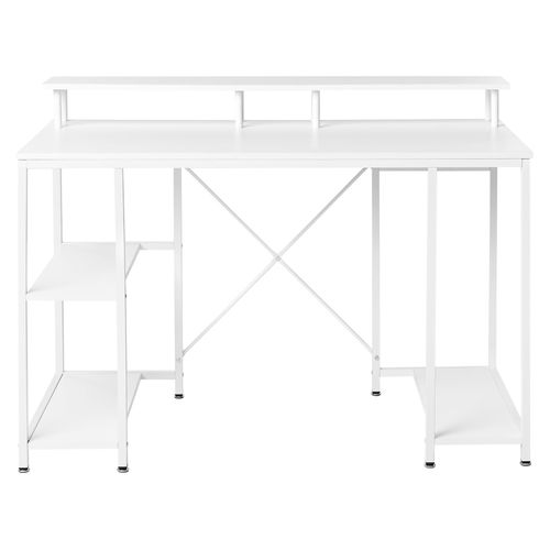 Table De Bureau Caddo Blanc 120 Cm 60 Cm Avec Étagères