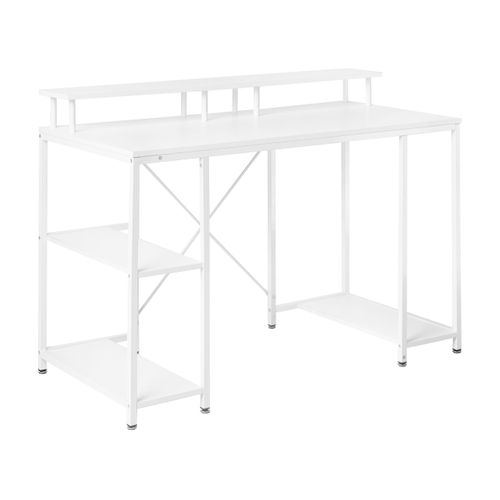 Table De Bureau Caddo Blanc 120 Cm 60 Cm Avec Étagères