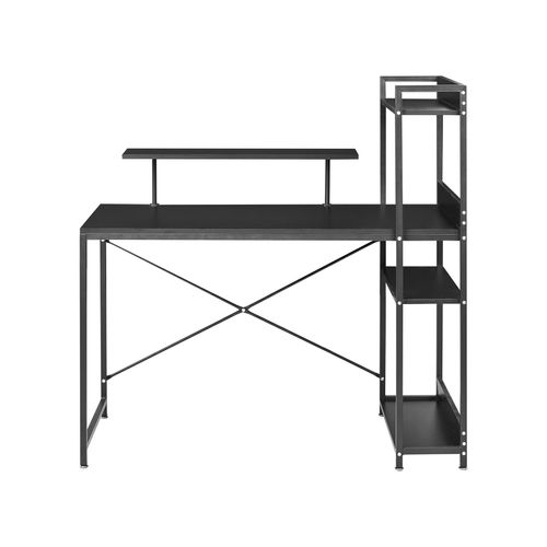 Table De Bureau Biloxy Noir 120 Cm 64 Cm Avec Étagères