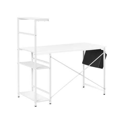 Table De Bureau Aramingo Blanc 120 Cm 60 Cm Avec Rangement