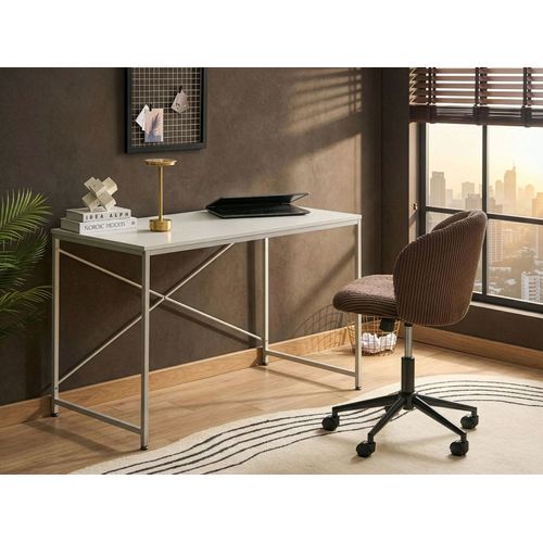 Table De Bureau Andaste Blanc 120 Cm 60 Cm