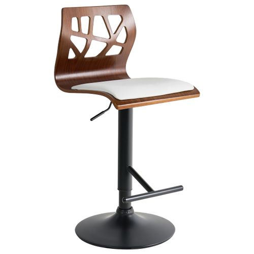 Lot De 2 Chaises De Bar Petersburg Cuir Pu Blanc/noir