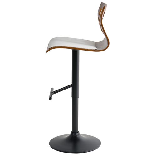 Lot De 2 Chaises De Bar Petersburg Cuir Pu Blanc/noir