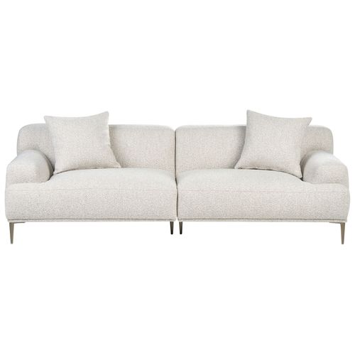 Canapé 3 Places Matila Bouclé Blanc Cassé