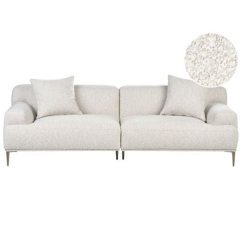 Canapé 3 Places Matila Bouclé Blanc Cassé