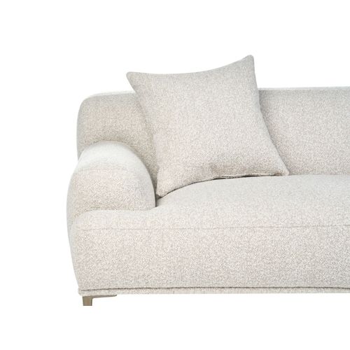 Canapé 3 Places Matila Bouclé Blanc Cassé