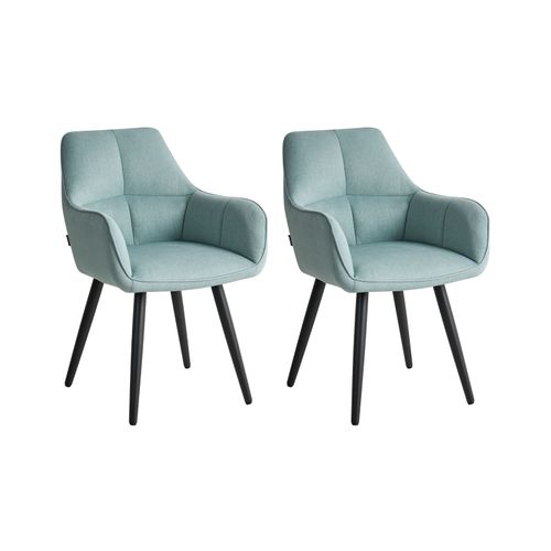 Lot De 2 Chaises De Salle à Manger Tirano Lin Synthétique Vert Menthe