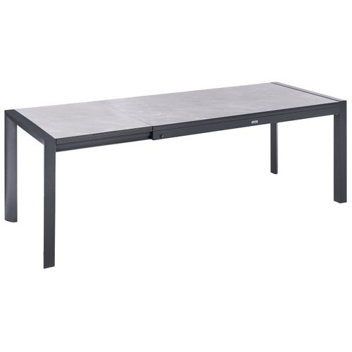 Table De Salle à Manger De Jardin Extensible Binasco 160/220 Cm 90 Cm Effet Pierre Gris