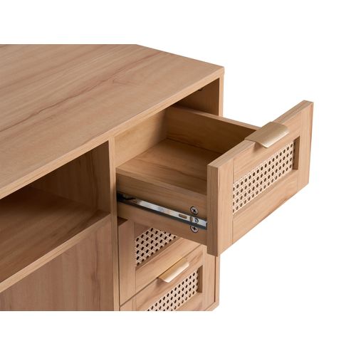 Table De Bureau Raffra Marron Clair 140 Cm 60 Cm