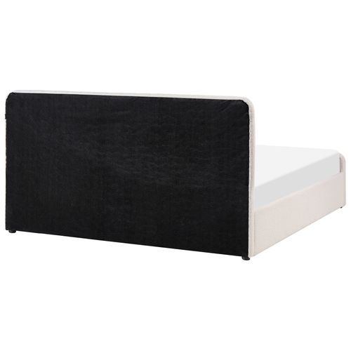 Lit Ottoman Bouclé Lunan 180 X 200 Cm Blanc