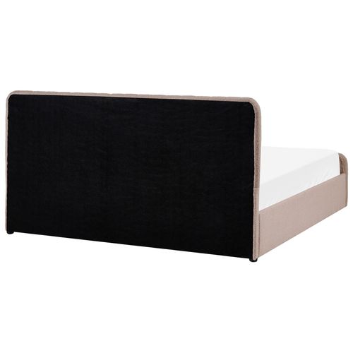 Lit Ottoman Bouclé Lunan 180 X 200 Cm Taupe