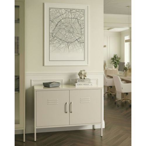 Meuble De Rangement Uria Métal Beige Clair
