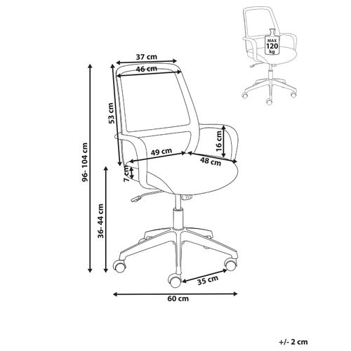 Chaise De Bureau Velto Tissu Noir