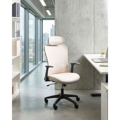 Chaise De Bureau Zyven Tissu Beige