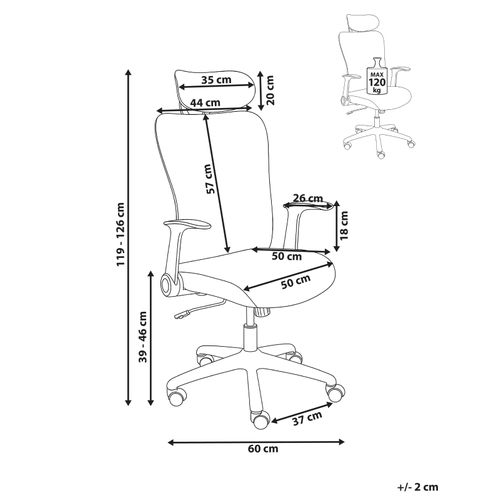 Chaise De Bureau Zyven Tissu Beige