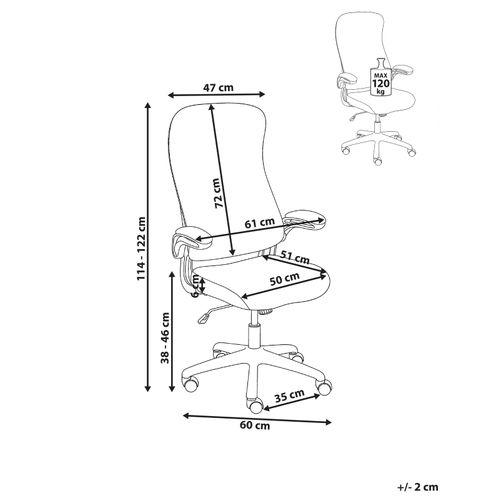 Chaise De Bureau Nexel Tissu Gris Clair