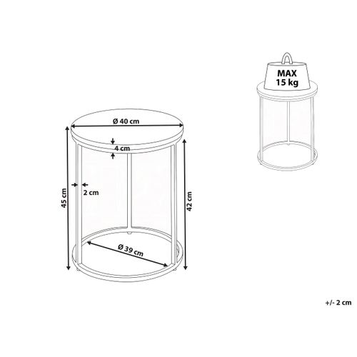 Table D'appoint Tyrell Marbre Blanc