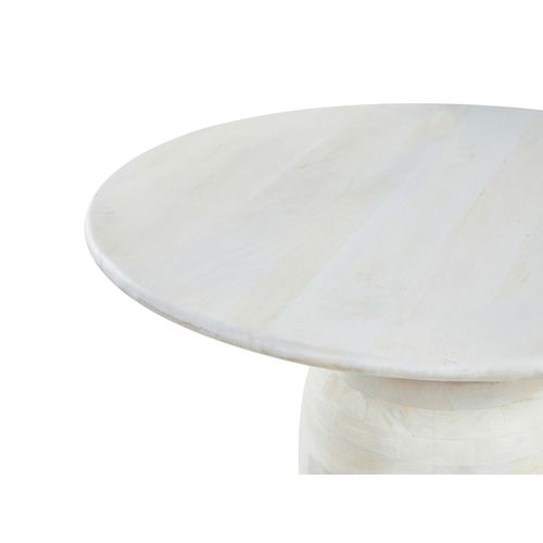 Table De Repas Murtle Blanc 110 Cm 110 Cm Bois De Manguier