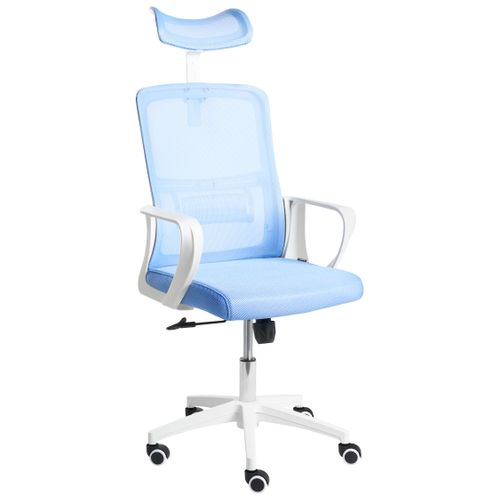 Chaise De Bureau Monarch Tissu Bleu