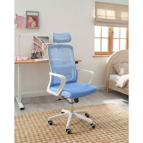 Chaise De Bureau Monarch Tissu Bleu