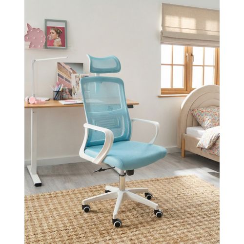 Chaise De Bureau Monarch Tissu Bleu Clair
