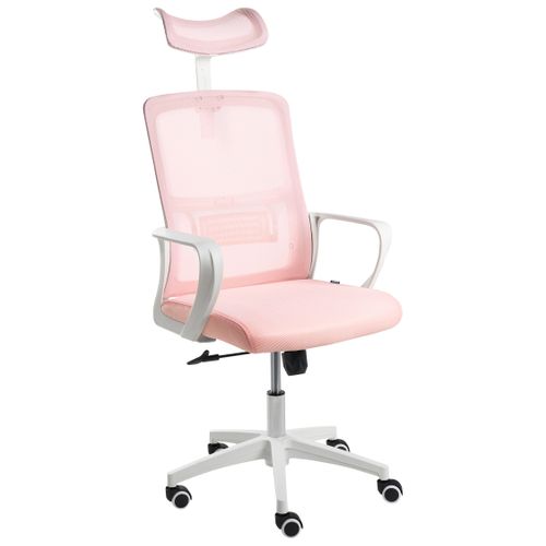Chaise De Bureau Monarch Tissu Rose Pastel
