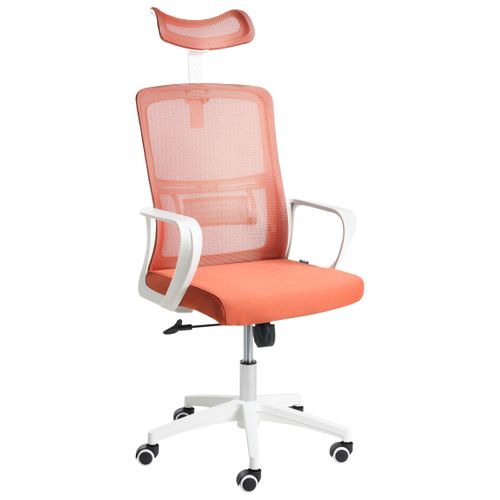 Chaise De Bureau Monarch Tissu Corail