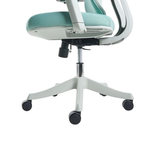 Chaise De Bureau Viscount Tissu Bleu Paon