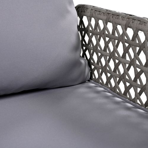 Balançoire 2 Places 112x54x48 Cm Avec 2 Chaînes, Coussin Amovible Et Lavable, Acier + Tissu, Gris