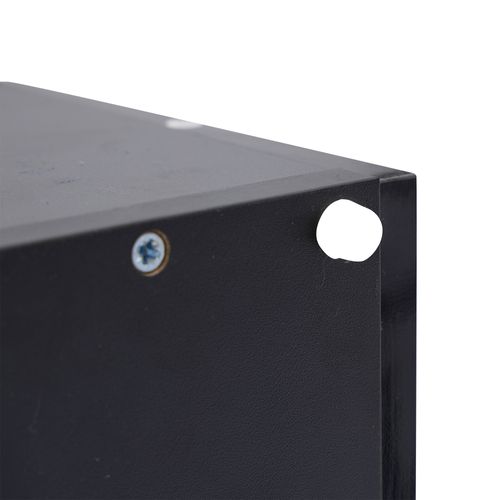 Table Basse 90x55x41cm Brillante LED coloré et 4 Tiroirs, Panneaux De Particules Noir