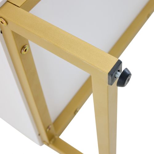 Buffet 75x37x105 Cm Avec 2 Portes, Espace De Rangement, En Mdf, Couleur Blanche