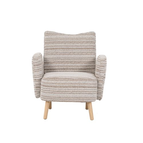 Fauteuil Avec Poche Latérale, Pieds En Bois Massif, Motif Circulaire, En Tissu, Couleur Kaki