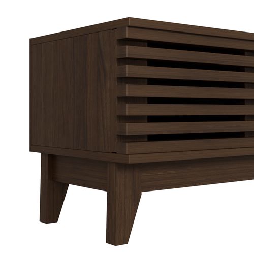 Meuble TV 170x35x40 Cm, 3 Portes, 1 Tiroir, Panneaux particules, Marron, Design Vintage