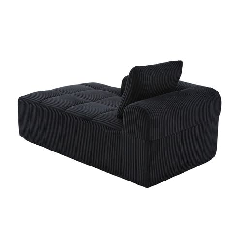 Canapé Droit 2 Places 158×93×61 Cm Avec Poches Latérales, Porte-gobelets, Coussin, En Tissu, Noir