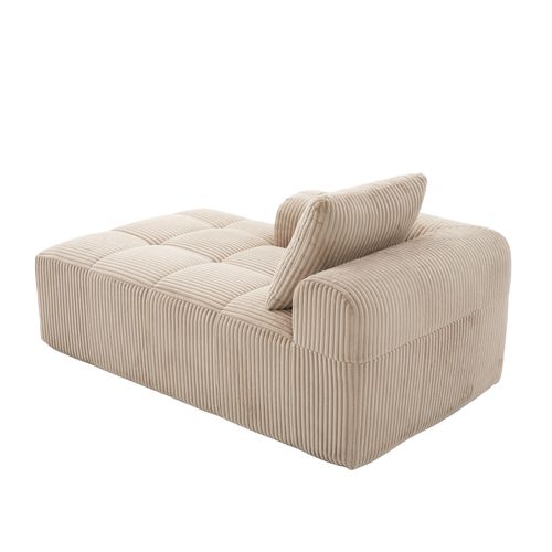 Canapé Droit 2 Places 158×93×61 Cm Avec Poches Latérales, Porte-gobelets, Coussin, En Tissu, Kaki