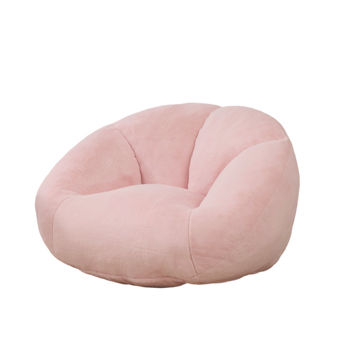 Fauteuil fixe 1 personne 100x90x57 cm Mousse et Velours, rose