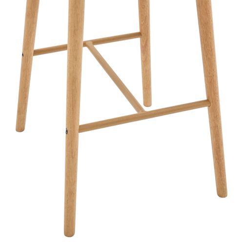 Lot De 2 Tabourets De Bar Moderne Avec Dossier, Accoudoirs, Assise En Lin Et Pieds En Bois, Vert