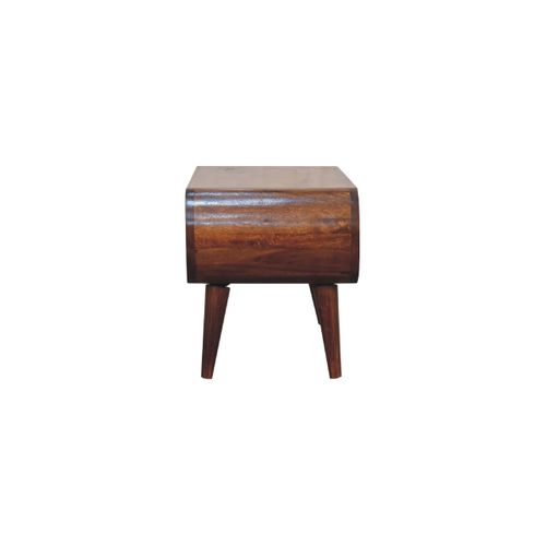 Table Basse 90x35x40 Cm Avec Un Compartiment Ouvert, Pieds Stables, En Bois, Couleur Marron