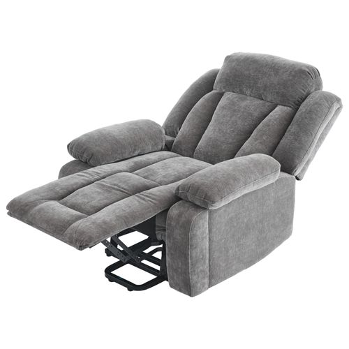 Fauteuil 95x94x107 Cm Avec Massage à 8 Points, Fonction Chauffante, Repose-pieds Et USB, Gris